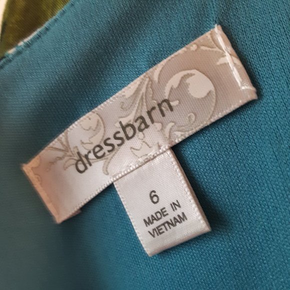 Dress Barn Turquois Blue/Green Dress - Picture 7 of 11